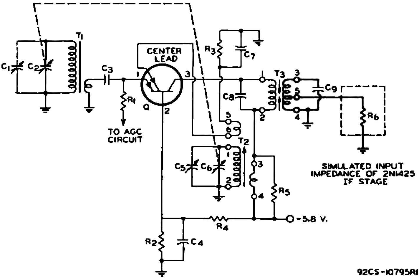 [Schematic using the RCA 3746 transistor]